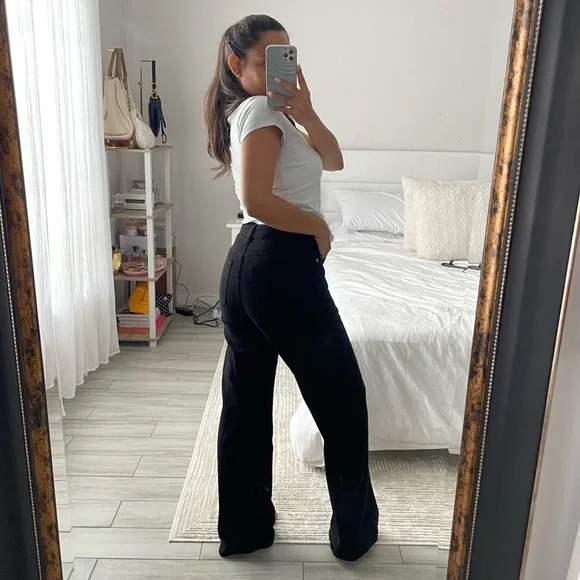 H&M (Divided) Black Flare & Wide Leg Jeans - Picture 3 of 4